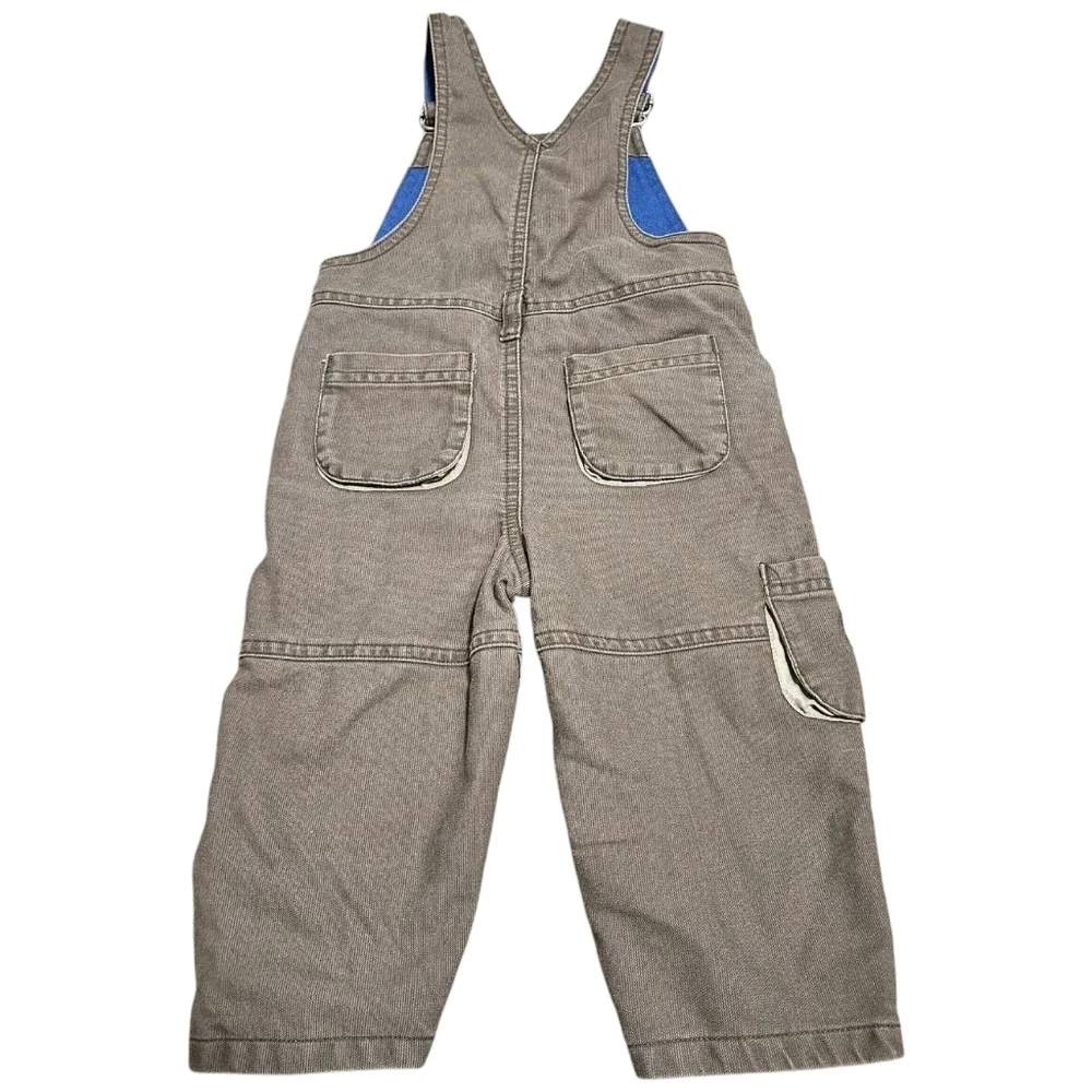 Gymboree Overalls 6-12M Green & Blue Vintage 2002 Baby Boy 100% Cotton